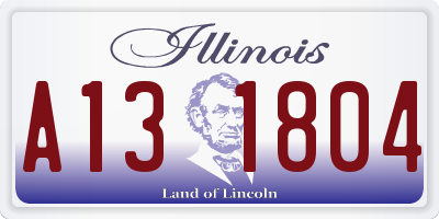 IL license plate A131804