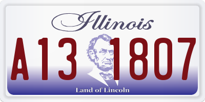 IL license plate A131807