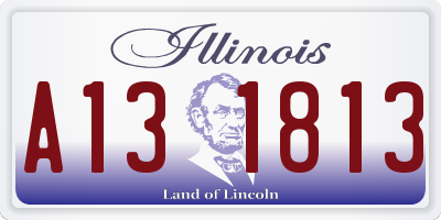 IL license plate A131813