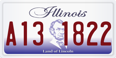 IL license plate A131822
