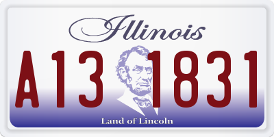 IL license plate A131831