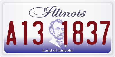 IL license plate A131837