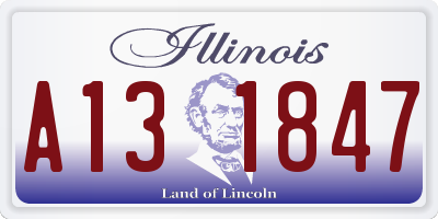 IL license plate A131847
