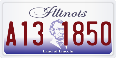 IL license plate A131850