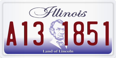 IL license plate A131851