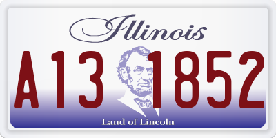 IL license plate A131852