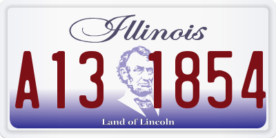 IL license plate A131854