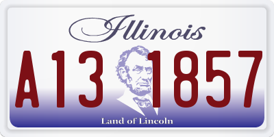 IL license plate A131857