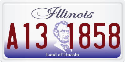 IL license plate A131858
