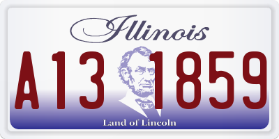 IL license plate A131859