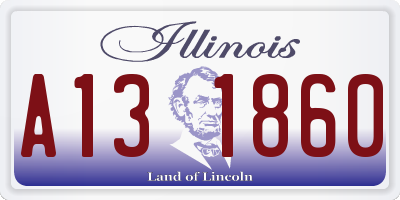 IL license plate A131860