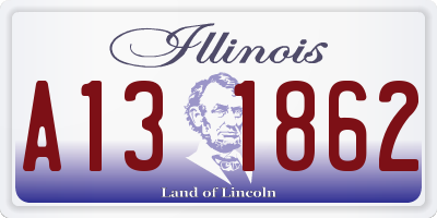 IL license plate A131862
