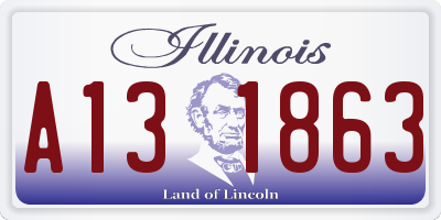 IL license plate A131863
