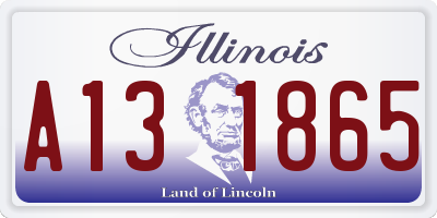 IL license plate A131865
