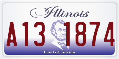 IL license plate A131874