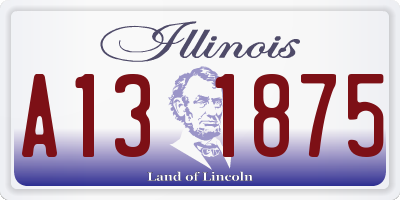 IL license plate A131875