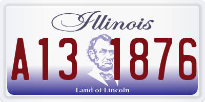 IL license plate A131876