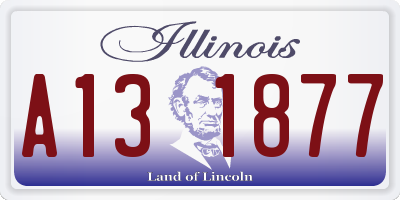 IL license plate A131877