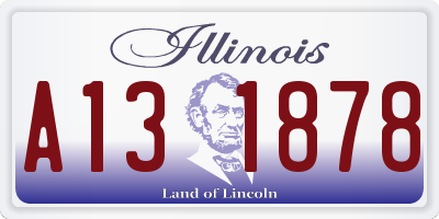 IL license plate A131878