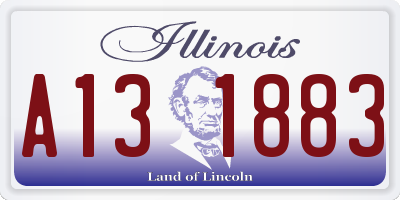 IL license plate A131883
