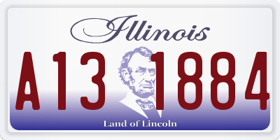 IL license plate A131884