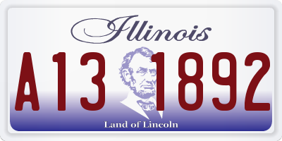 IL license plate A131892