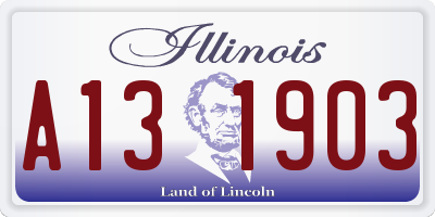 IL license plate A131903