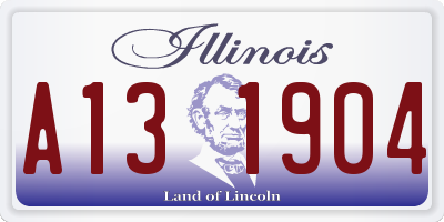IL license plate A131904