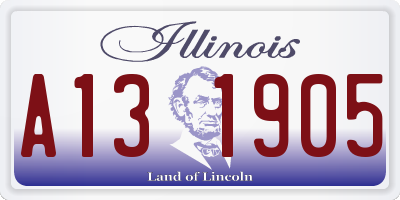 IL license plate A131905