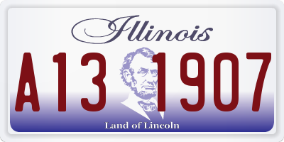 IL license plate A131907