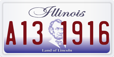 IL license plate A131916