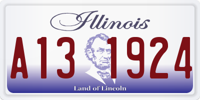 IL license plate A131924