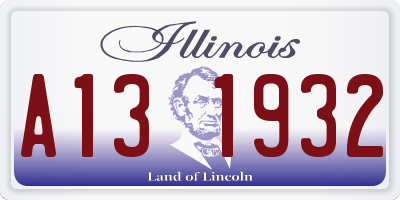 IL license plate A131932