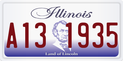IL license plate A131935