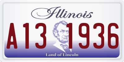 IL license plate A131936