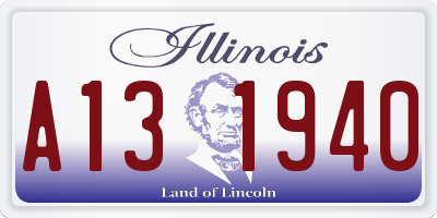 IL license plate A131940
