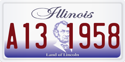 IL license plate A131958