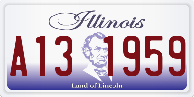IL license plate A131959