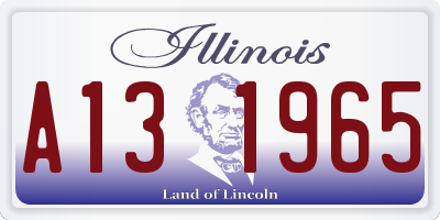 IL license plate A131965