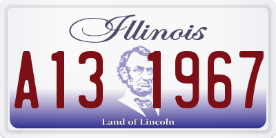 IL license plate A131967