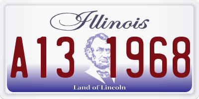 IL license plate A131968