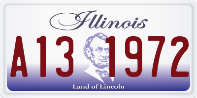 IL license plate A131972