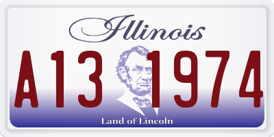 IL license plate A131974