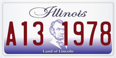 IL license plate A131978