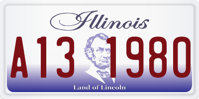 IL license plate A131980