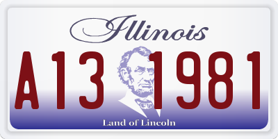 IL license plate A131981