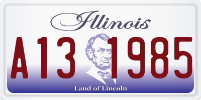IL license plate A131985