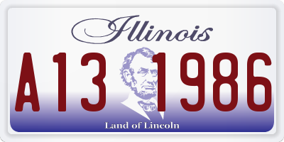 IL license plate A131986