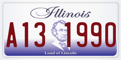IL license plate A131990