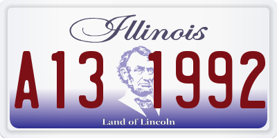 IL license plate A131992